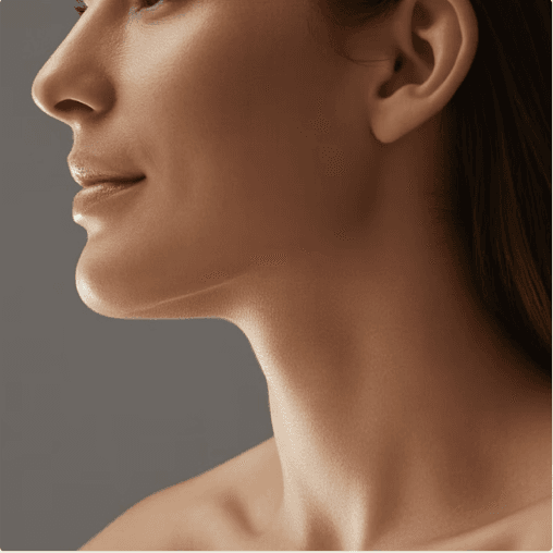 Submental fat dissolving treatment area